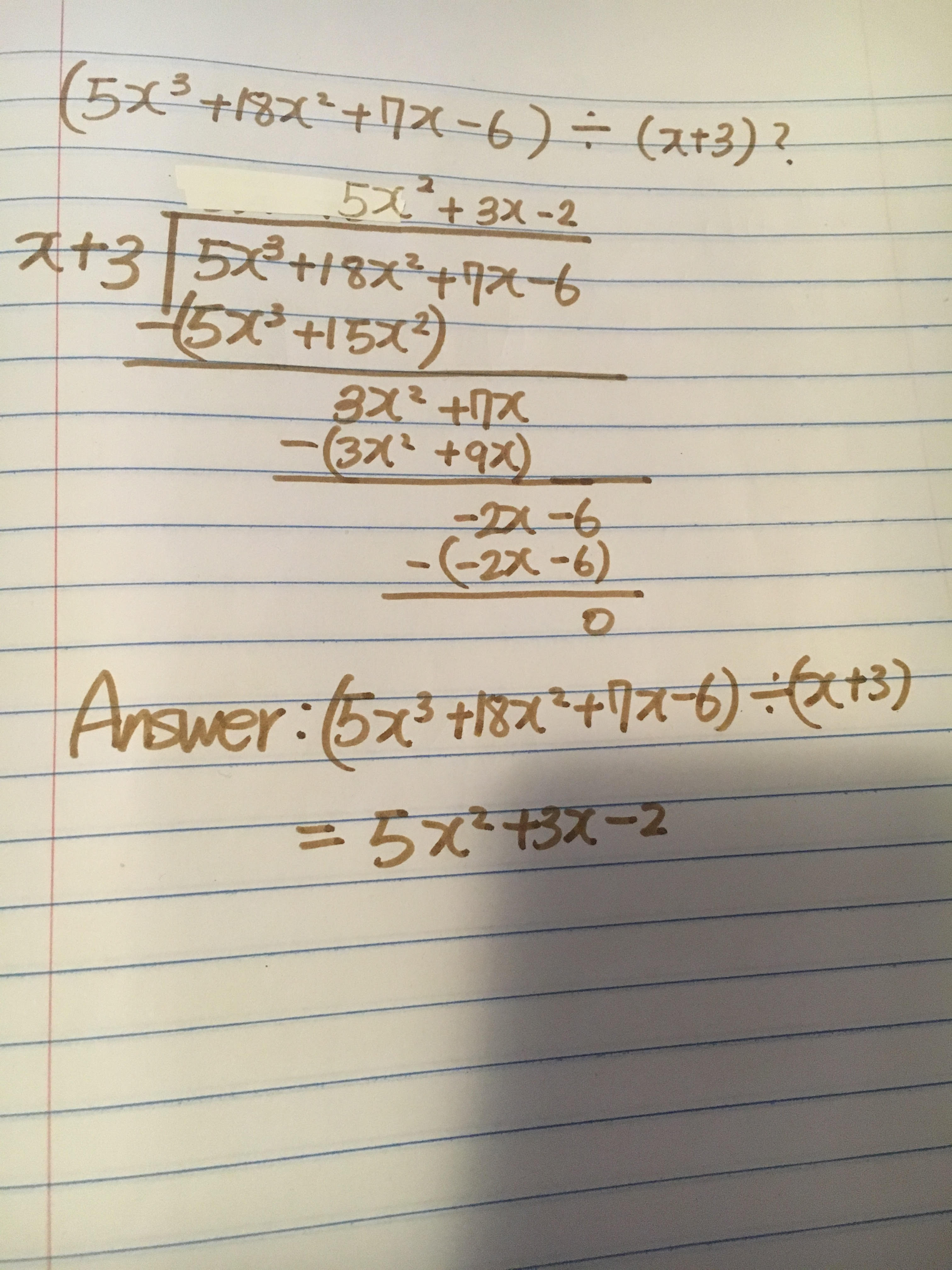 how-do-you-use-synthetic-division-to-divide-5x-3-18x-2-7x-6-div-x-3